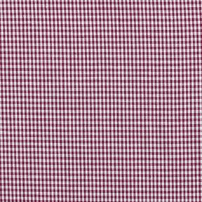 Cotton Poplin Mini check – burgundy/white, 