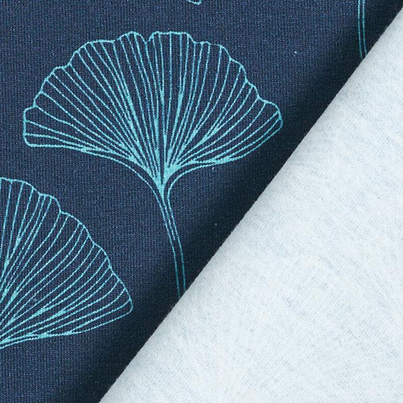 Cotton Jersey Ginkgo Leaves – navy blue,  image number 4