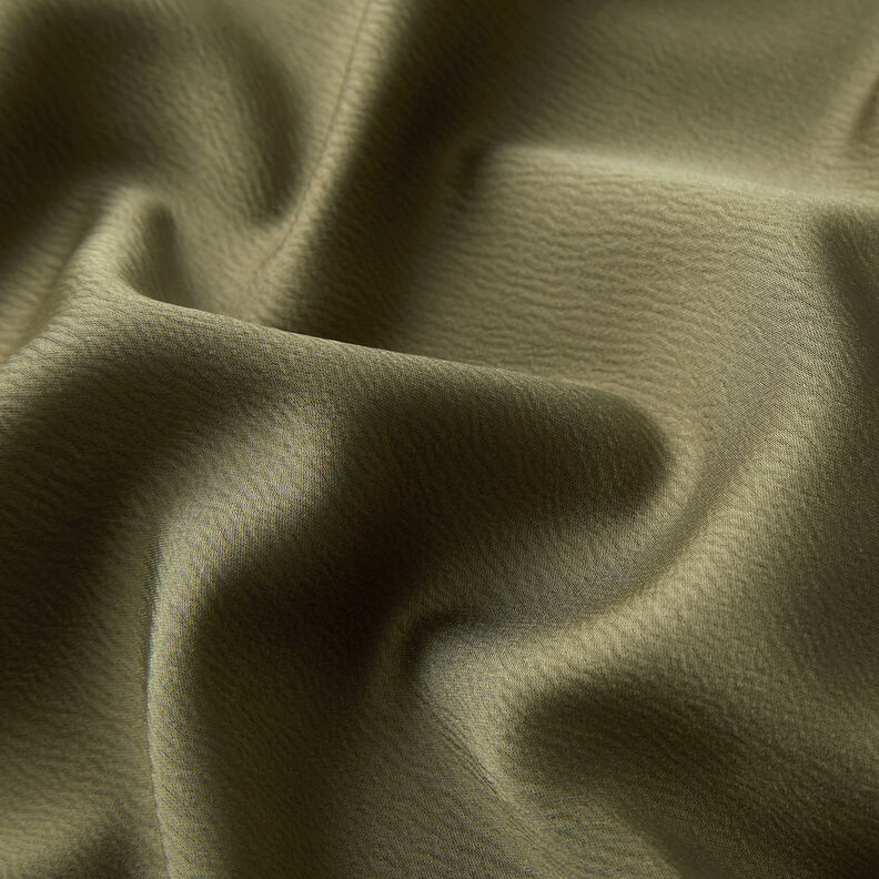 Crepe satin plain – olive,  image number 2