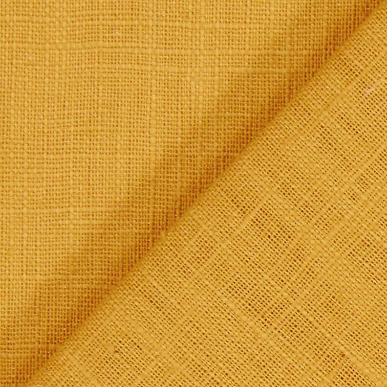 Linen fabric Ramie mix medium – mustard,  image number 4