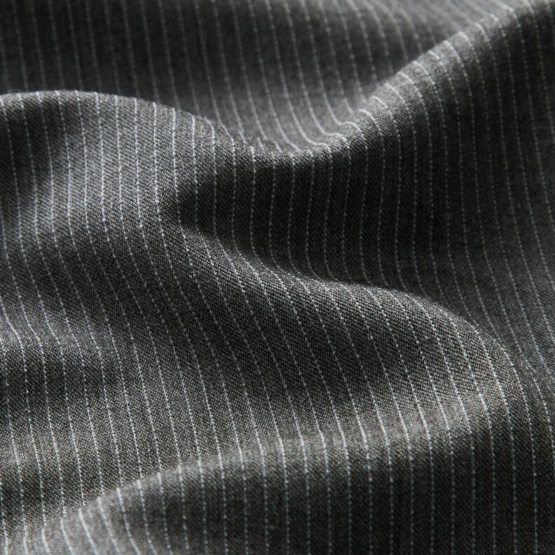 Trouser fabric small pinstripes – antique silver,  image number 2