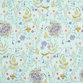Cotton Poplin wildflowers – pale mint/lavender, 