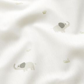 Cotton Poplin little elephant – ivory, 