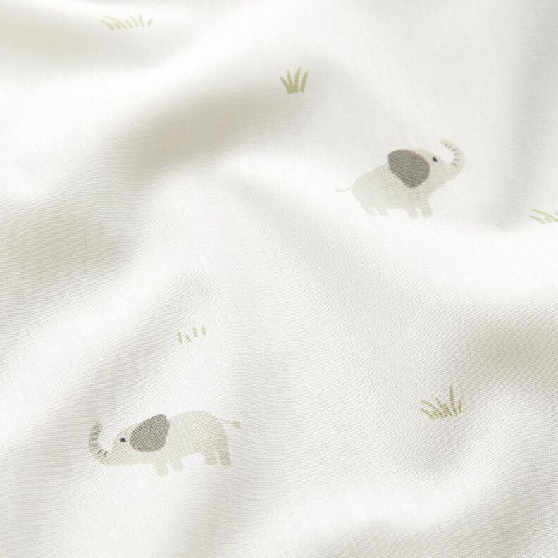 Cotton Poplin little elephant – ivory,  image number 2