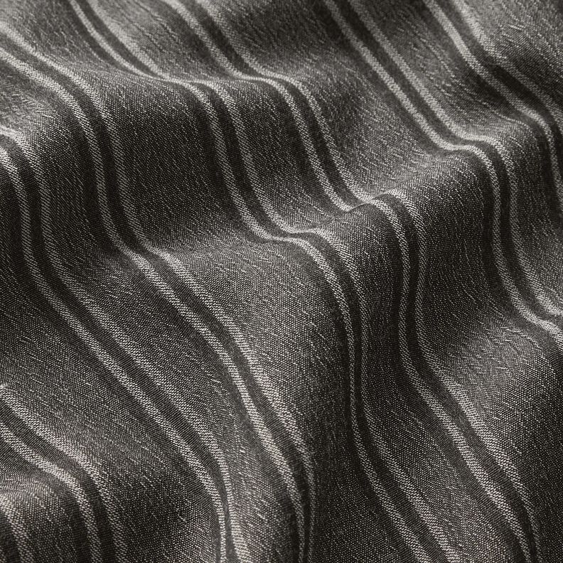 Crushed stripes cotton fabric – anthracite,  image number 2