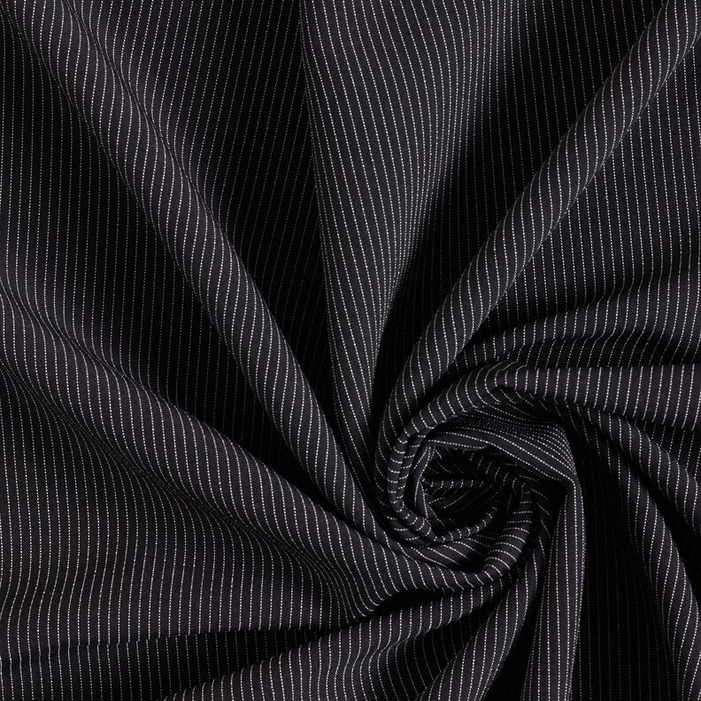 Trouser fabric small pinstripes – black,  image number 3