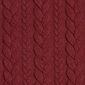 Cabled Cloque Jacquard Jersey – burgundy, 