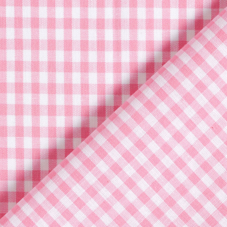 Cotton Vichy check 0,5 cm – pink/white,  image number 4