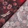 viscose fabric flowers and dragonflies – black/red,  thumbnail number 4