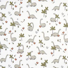 Cotton Flannel Dinosaurs – offwhite, 