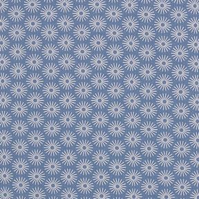 Cotton jersey shiny flowers – denim blue, 