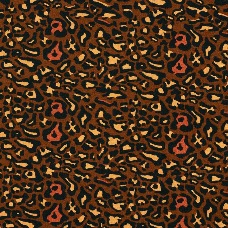 Viscose Jersey Leopard Print – medium brown/curry yellow,  image number 1