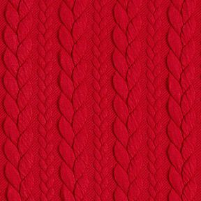 Cabled Cloque Jacquard Jersey – red, 