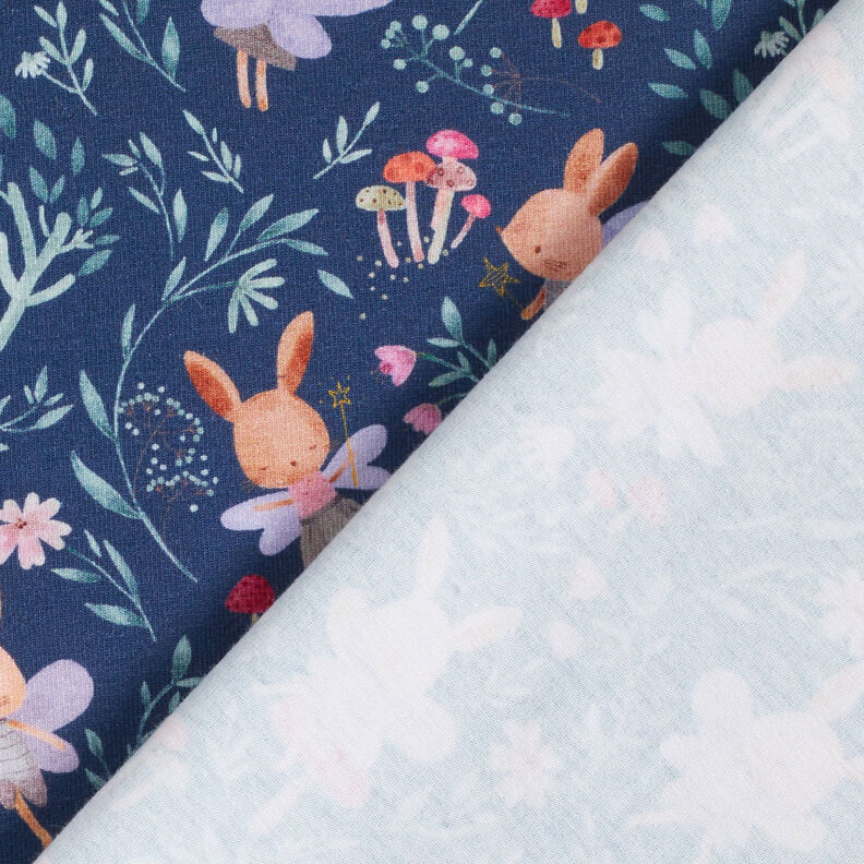 GOTS Cotton Jersey Bunny fairies Digital Print | by Poppy navy blue,  image number 4