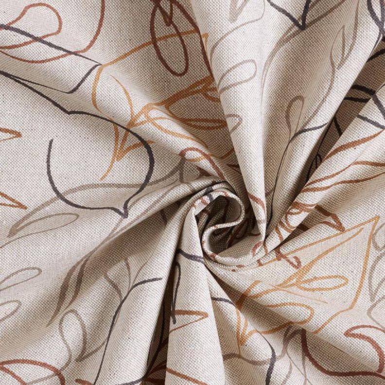 Decor Fabric Half Panama leaf lines – natural,  image number 3