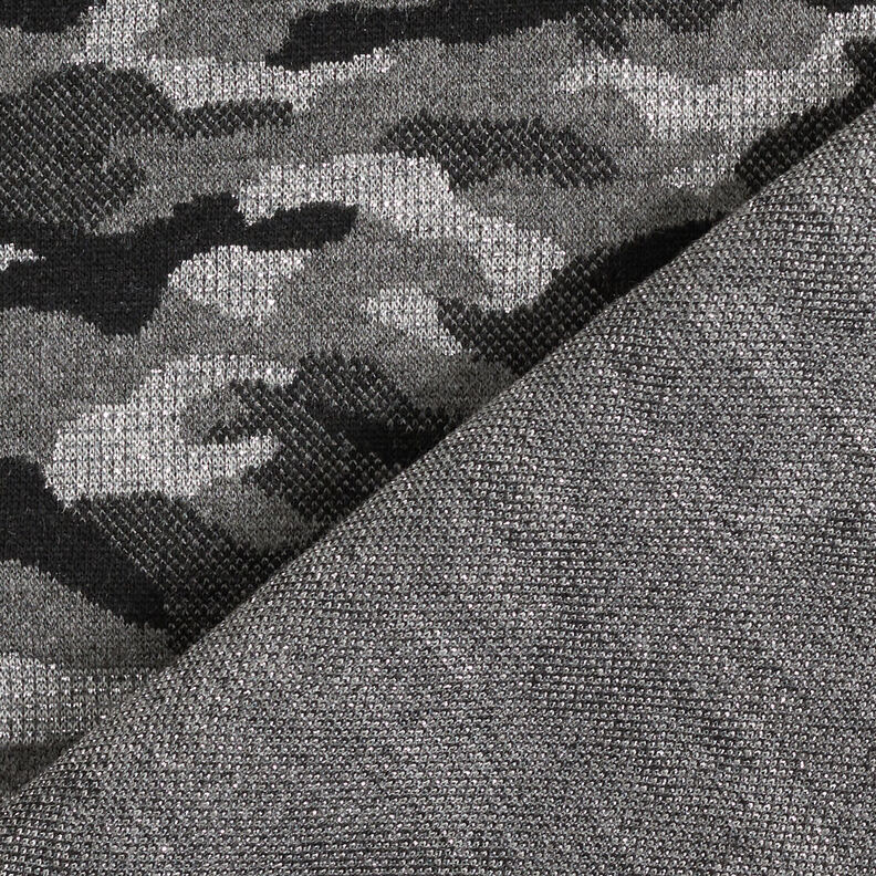 Knitted Jacquard Camouflage Metallic – black/metallic silver,  image number 5