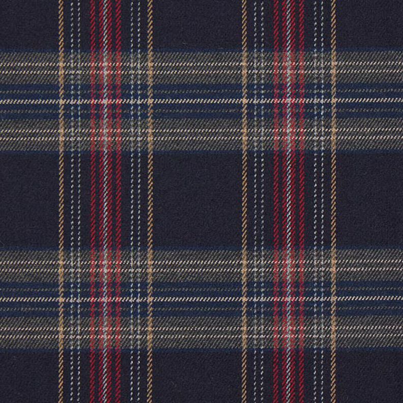 Stretch Tartan – navy/red,  image number 1