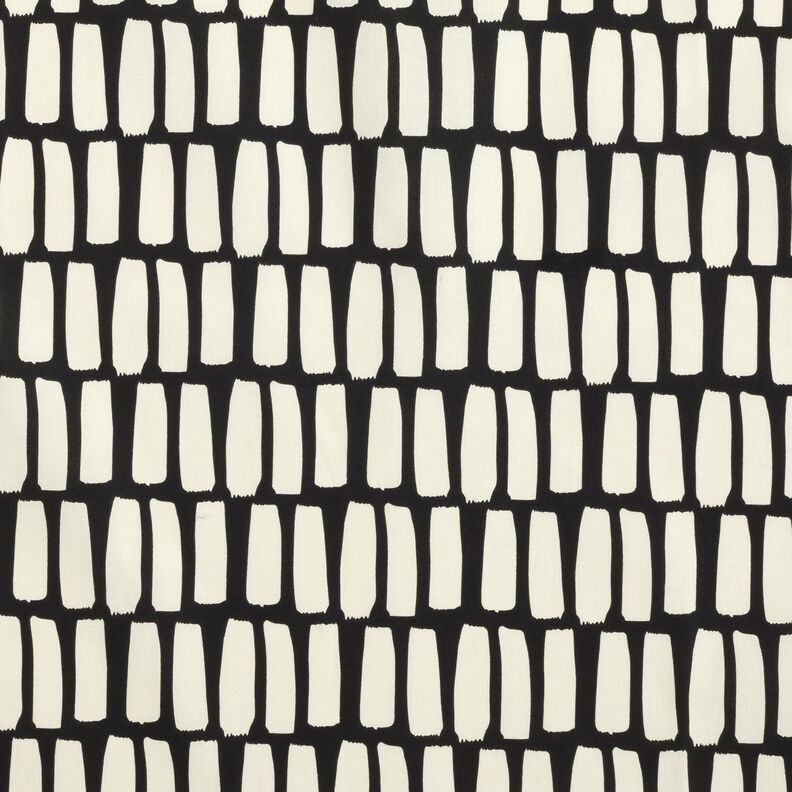 Coated Cotton Brushstrokes – black/offwhite,  image number 1