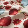 Decor Fabric Canvas Christmas Tree Baubles – natural/carmine,  thumbnail number 2