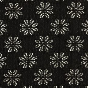 Flowers stretchy lace – black, 