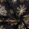 French terry Christmas snow crystals | Glitzerpüppi – black/gold,  thumbnail number 3