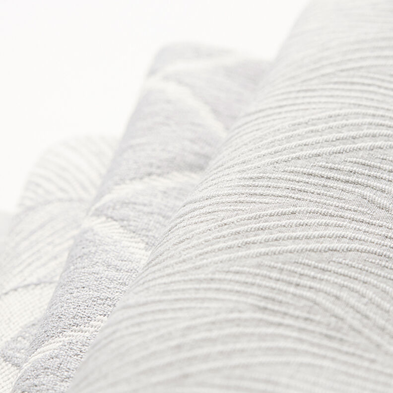 Decorative jacquard fabric, wavy lines – light grey,  image number 6