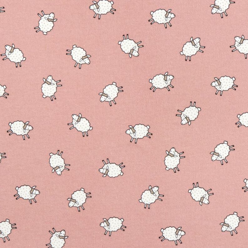 Cotton Flannel Lambs | by Poppy – dusky pink,  image number 1