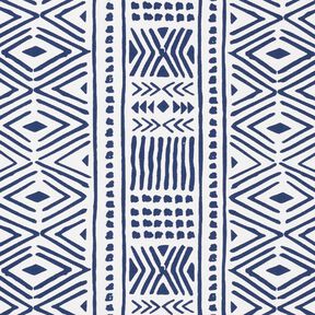 Canvas Decor Fabric Ethnic – navy blue/white, 