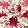 Decor Fabric Canvas Poinsettia Flowers – offwhite/carmine,  thumbnail number 3