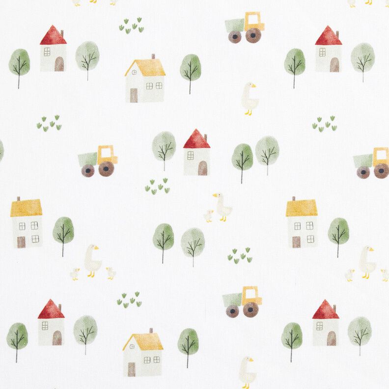 Decor Fabric Half Panama Country Life – ivory,  image number 1