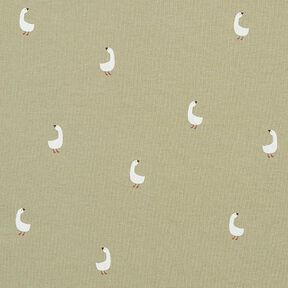 Cotton Jersey Cute Geese – pistachio, 