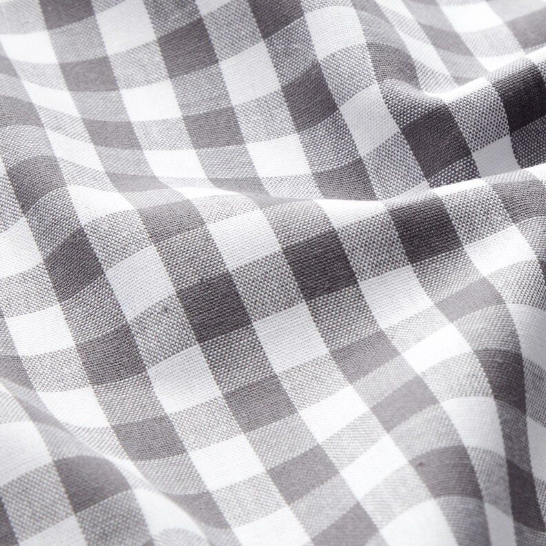 Cotton Vichy check 1 cm – pearl grey/white,  image number 2