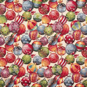 Tapestry Decor Fabric Colourful Christmas Baubles, 