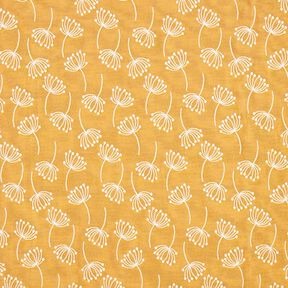 Dandelions Jacquard Furnishing Fabric – mustard, 