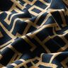 Viscose Jersey abstract rectangles – midnight blue/beige,  thumbnail number 2