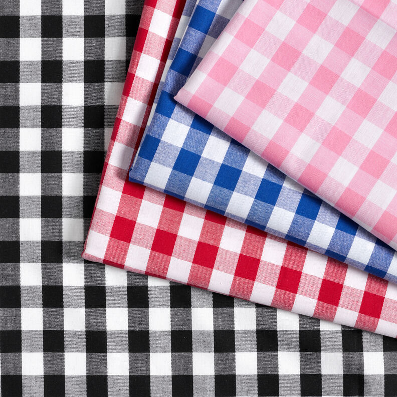 Cotton Vichy check 1,7 cm – red/white,  image number 5