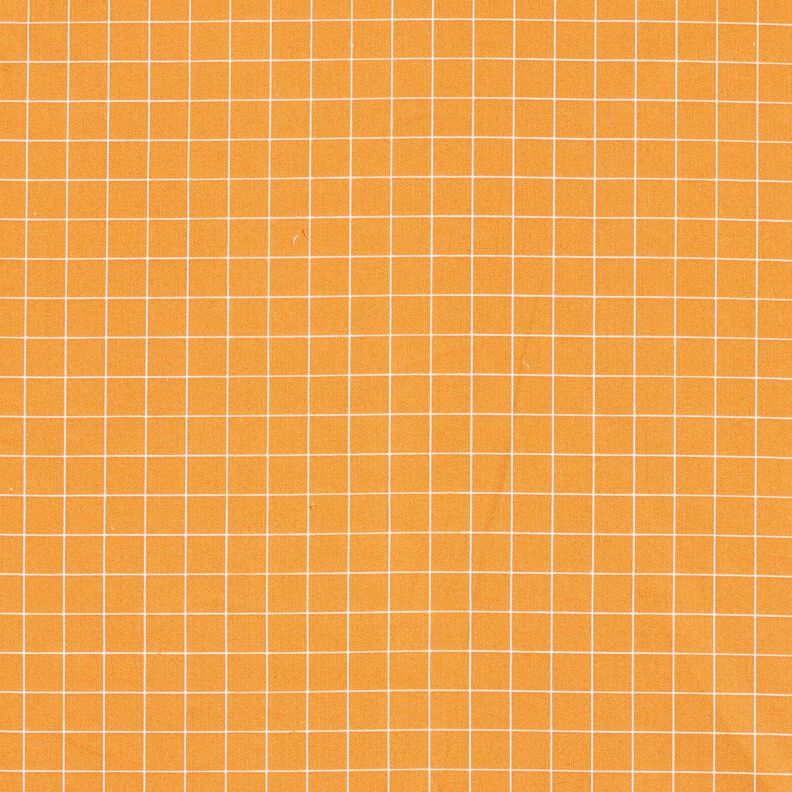 Cotton Cretonne Grid check – curry yellow,  image number 1