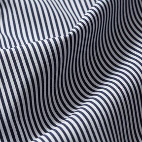 Cotton Poplin Mini stripes – midnight blue/white, 