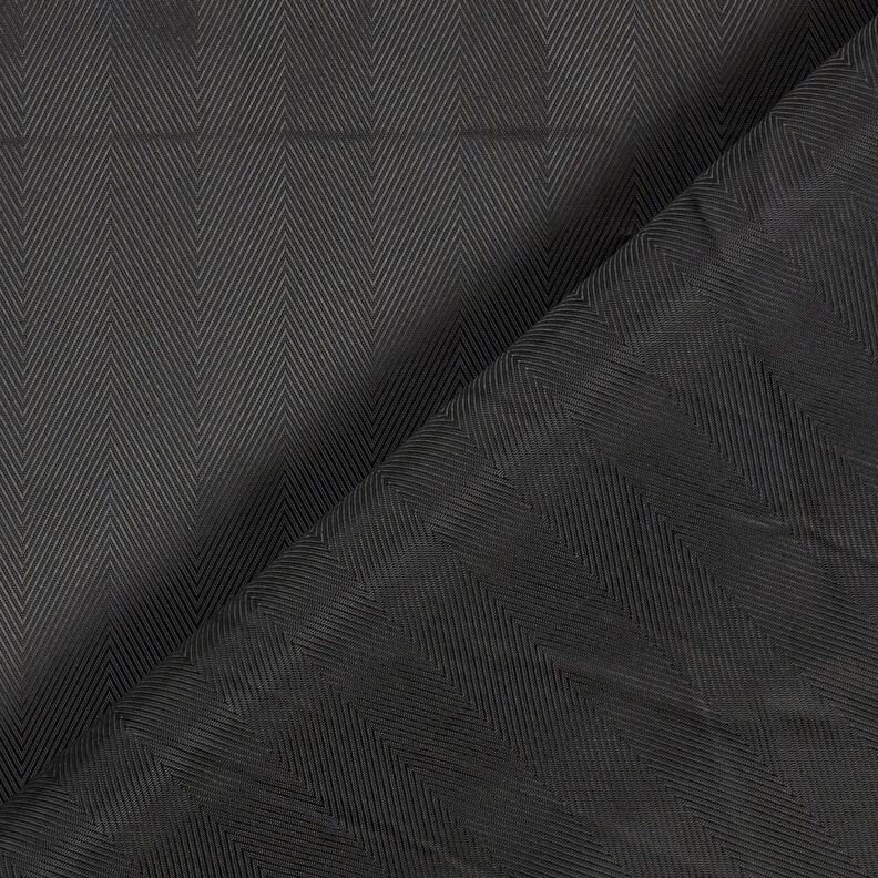 Lining Fabric Jacquard Herringbone – black,  image number 4