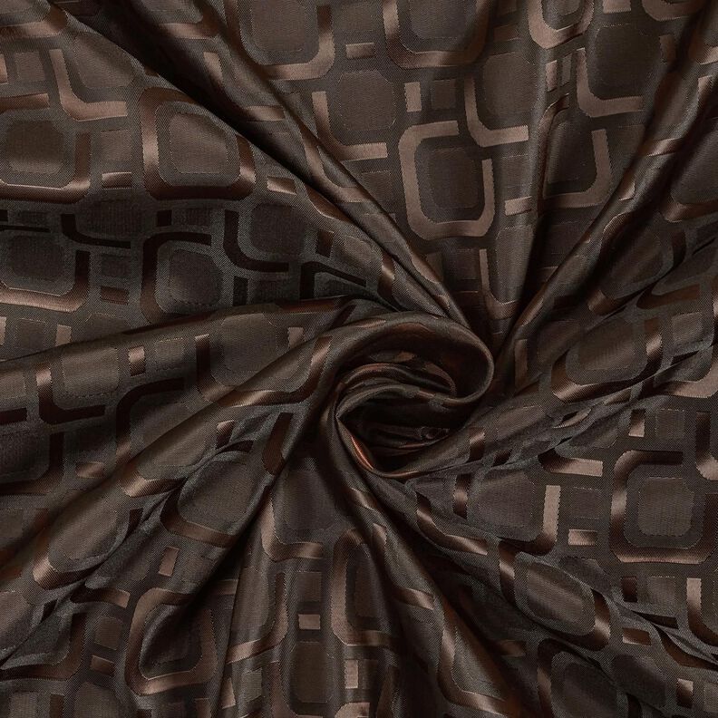 Lining Fabric Jacquard Retro Pattern – dark brown,  image number 3