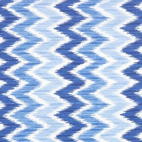 Ikat print coated cotton – blue/white, 