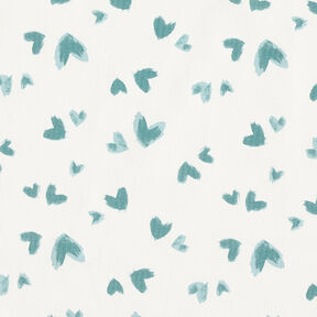 Cotton Jersey painted hearts – offwhite/reed, 