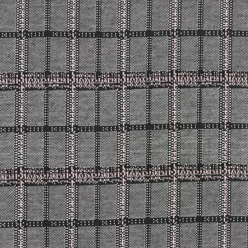 Checked Jacquard Knit – black/white,  image number 1