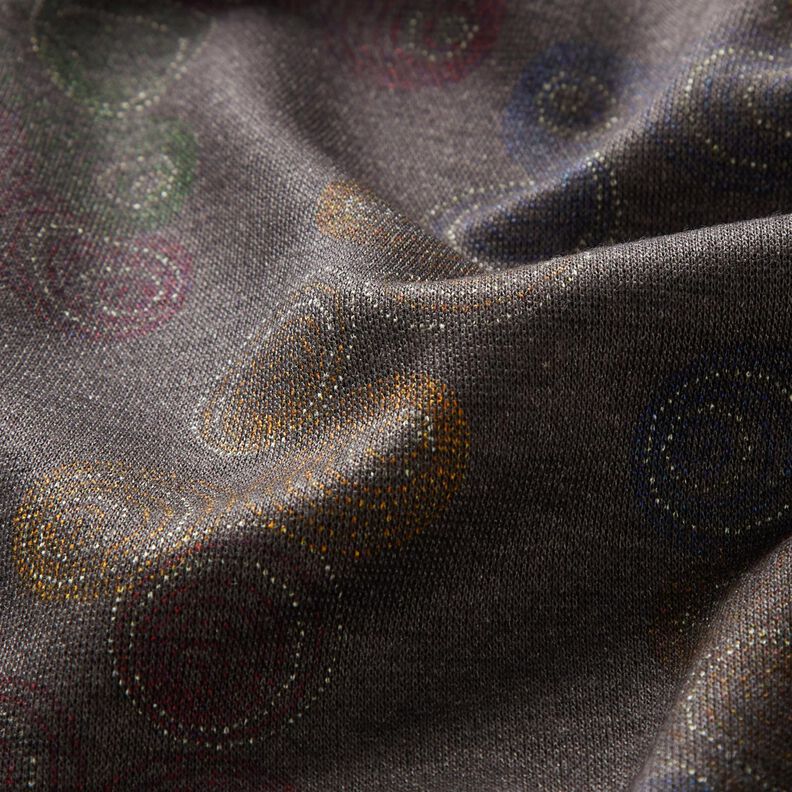 Viscose Jersey Colourful Circles – stone grey,  image number 2