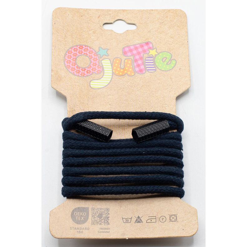 Cotton cord Incl. Cord End [1,15 m | Ø 5mm] – midnight blue,  image number 1