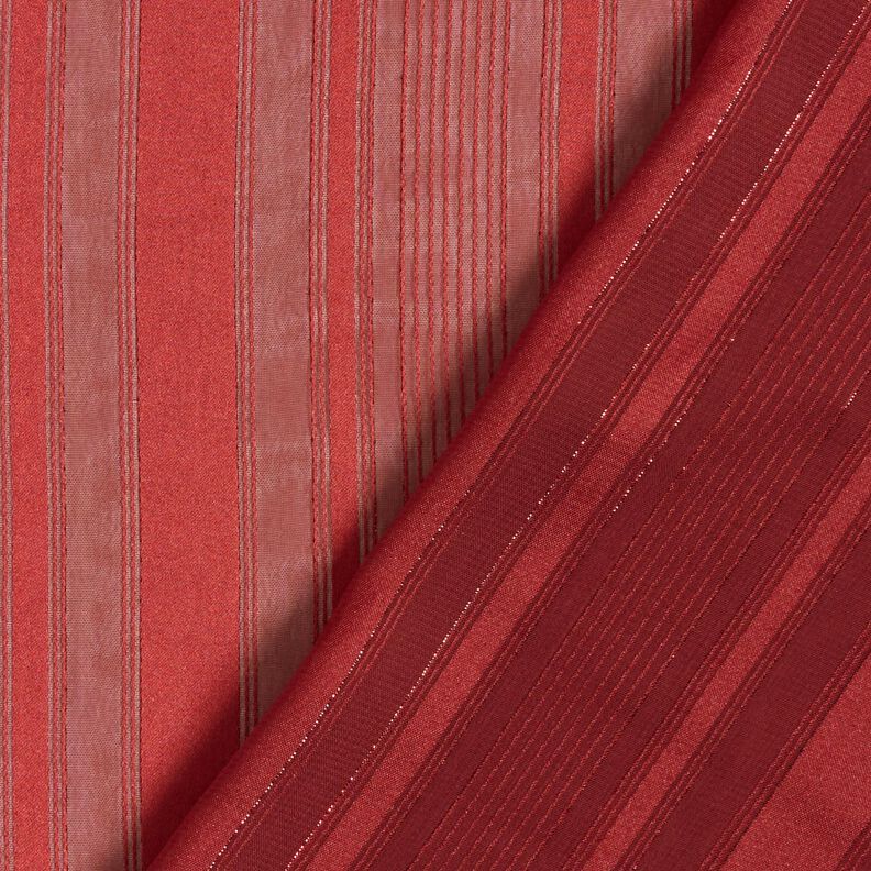 Chiffon Satin stripes with Glitter – carmine,  image number 4