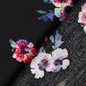 Flower painting viscose fabric – black,  thumbnail number 4