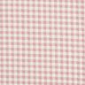 Textured check cotton fabric – white/light dusky pink,  thumbnail number 1