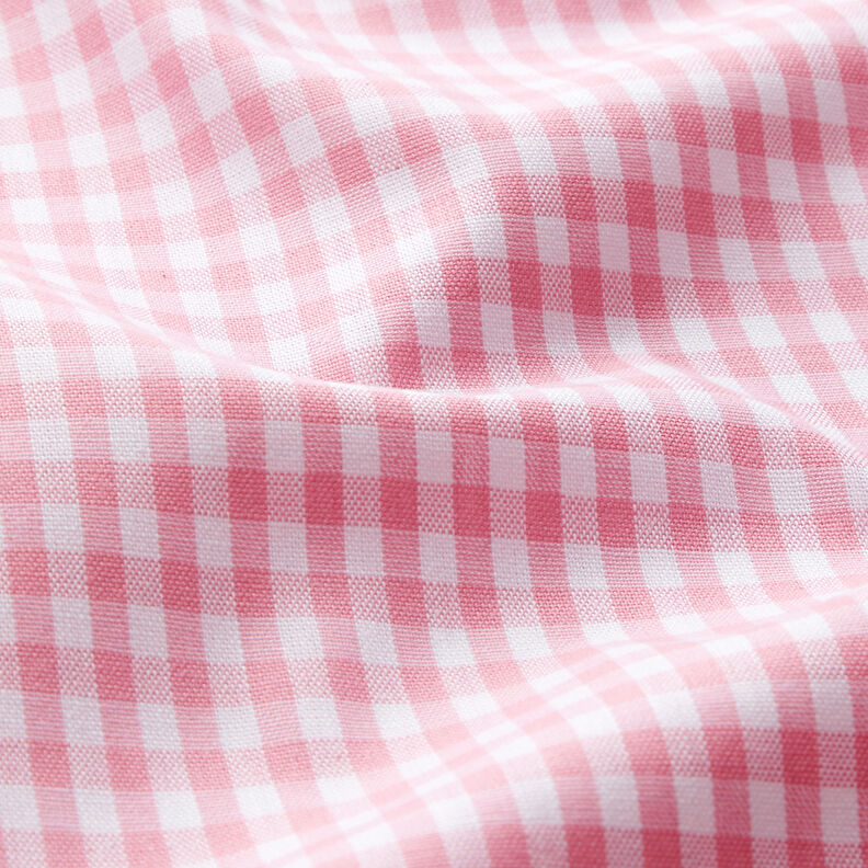Cotton Vichy check 0,5 cm – pink/white,  image number 2