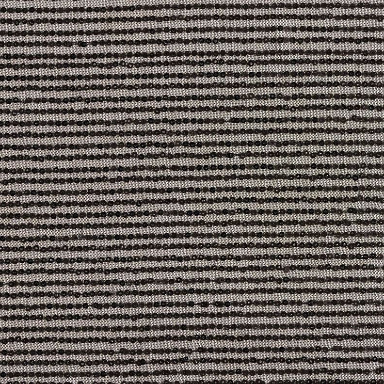 Sequin fabric vertical stripes – black,  image number 1